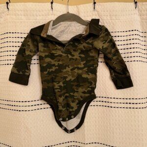 Grananimals Long Sleeve Onsie with Pants - Camo - Size: 12 months